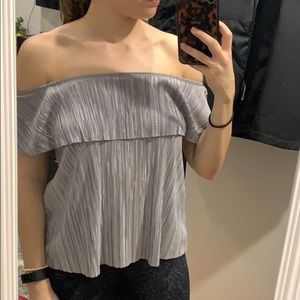 Shiny Off-Shoulder Top